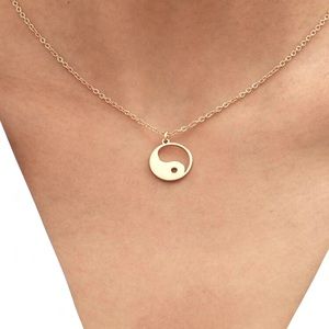 Gold Ying and Yang Necklace